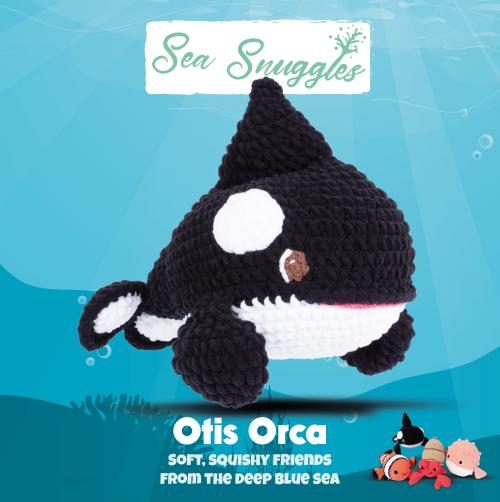 Knitty Critters Crochet Kit - Sea Snuggles - Otis Orca