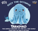 Knitty Critters - Yarnimals - Ozzy The Octopus | DIY Amigurumi Crochet Kit