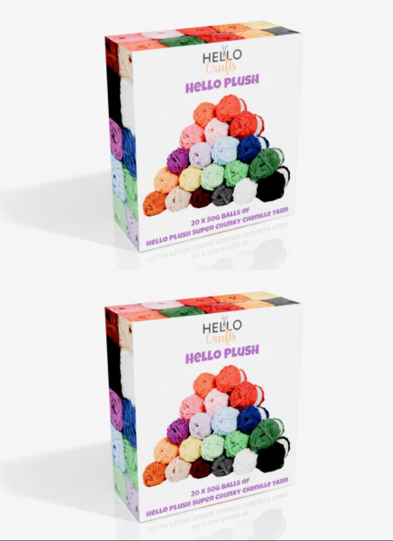 2 BOX BUNDLE Hello Plush Box of 20 x 50g Balls