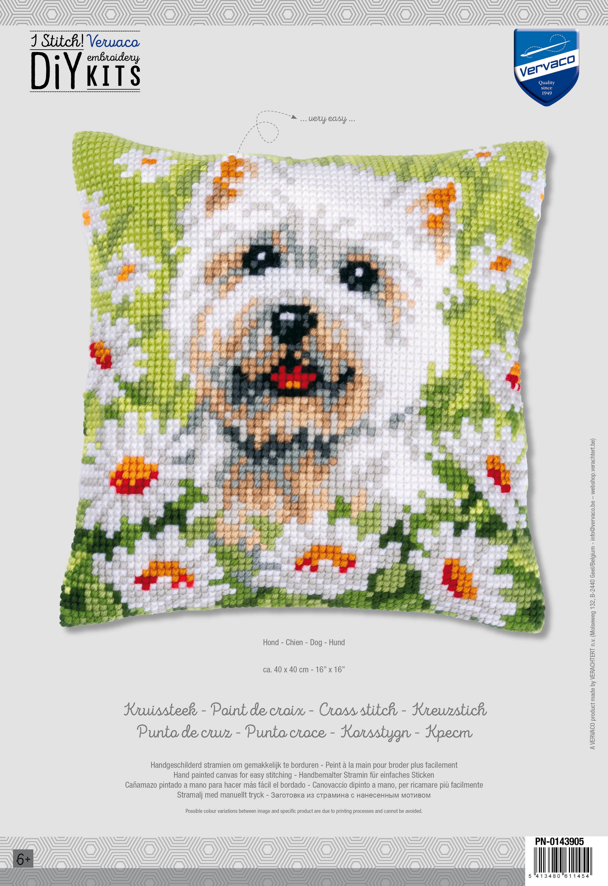 Cross Stitch Kit: Cushion: Dog