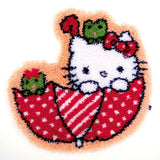 Latch Hook Kit: Rug: Hello Kitty: In the Umbrella