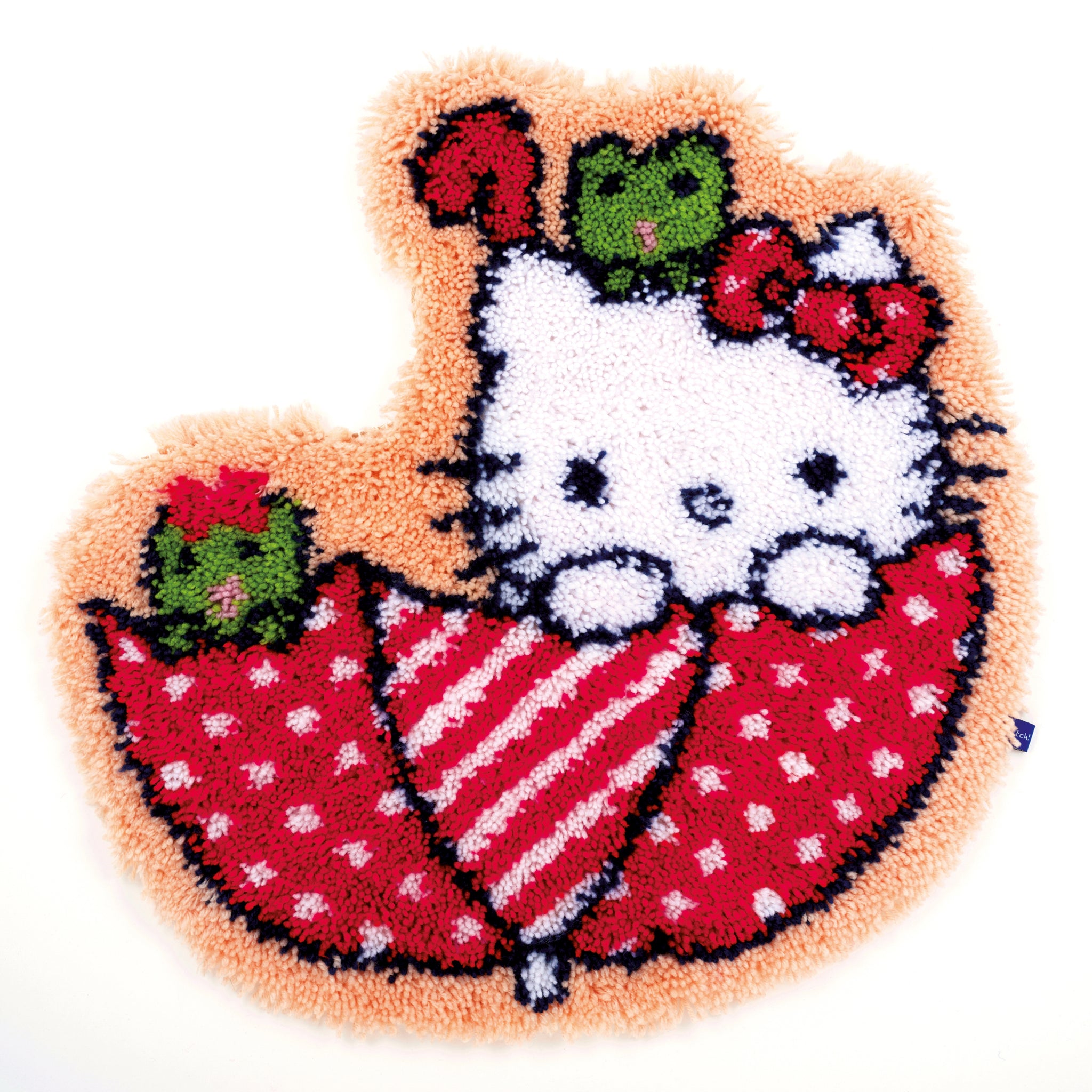 Latch Hook Kit: Rug: Hello Kitty: In the Umbrella
