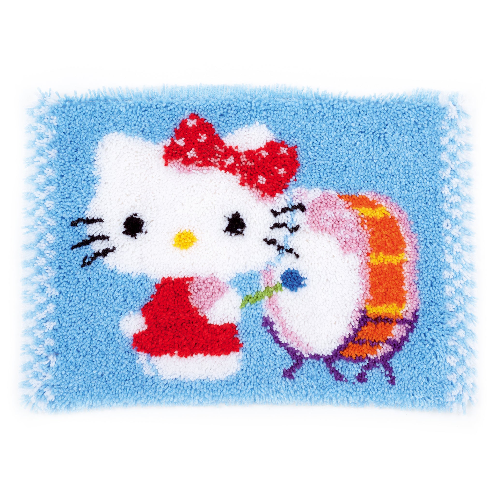 Latch Hook Kit: Rug: Hello Kitty: Drumming