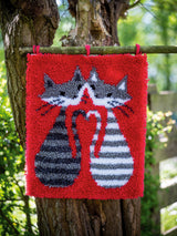 Latch Hook Kit: Rug: Striped Cats