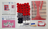 Latch Hook Kit: Rug: Striped Cats