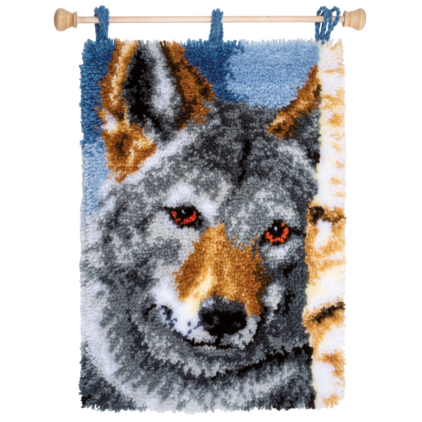 Latch Hook Kit: Rug: Wolf