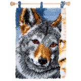 Latch Hook Kit: Rug: Wolf