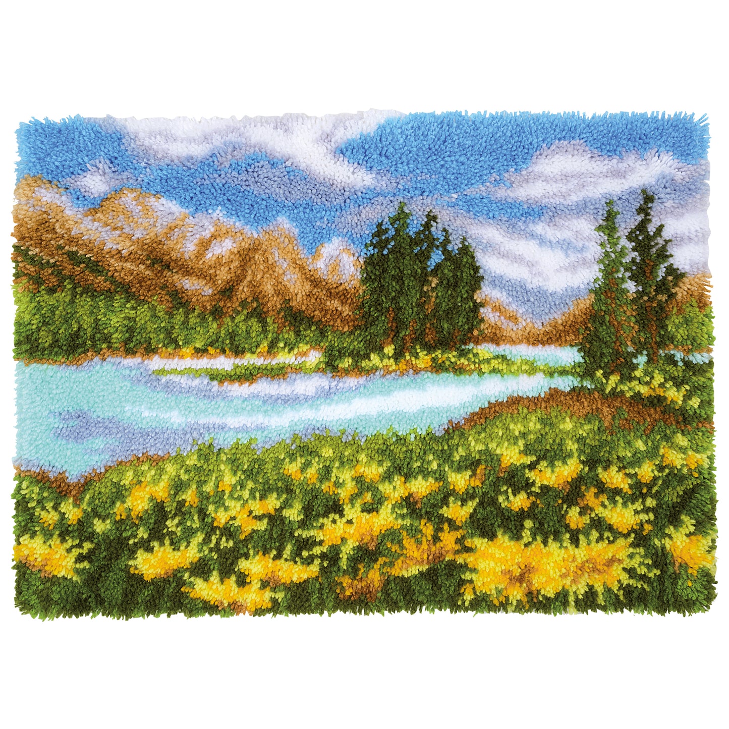 Latch Hook Kit: Rug: Mountain Landscape