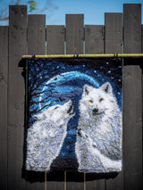 Latch Hook Kit: Rug: Howling Wolves