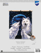 Latch Hook Kit: Rug: Howling Wolves