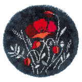 Latch Hook Kit: Rug: Shaped: Poppies