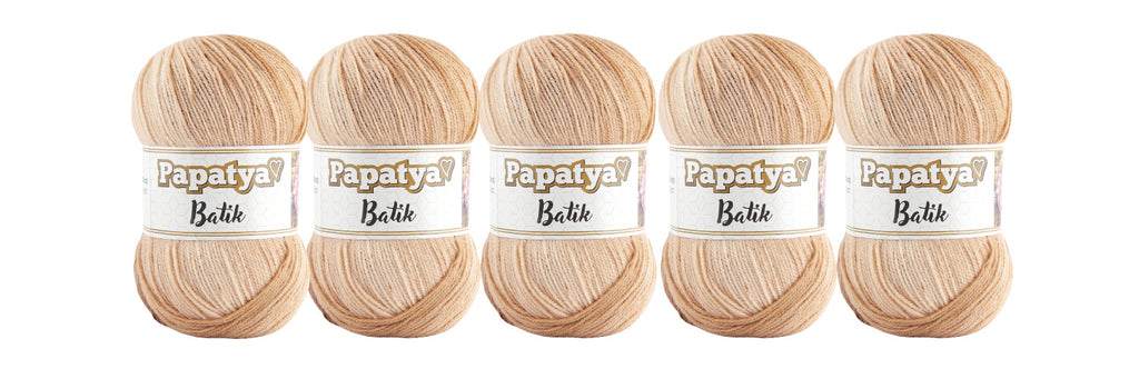 5 x 100g Papatya Batik DK Yarn