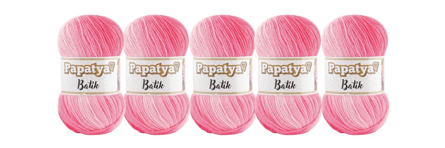 5 x 100g Papatya Batik DK Yarn