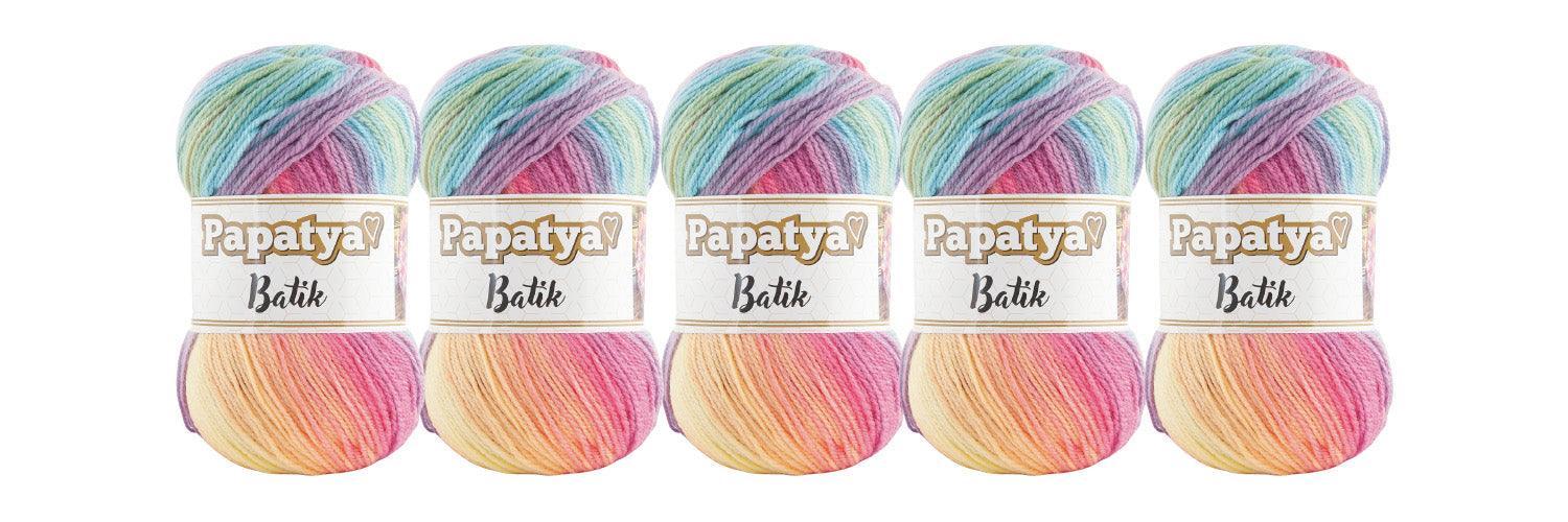 5 x 100g Papatya Batik DK Yarn