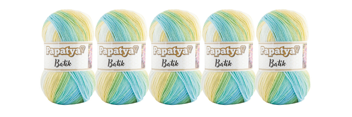 5 x 100g Papatya Batik DK Yarn