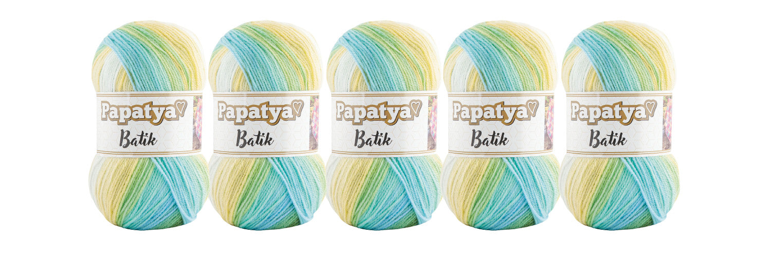 5 x 100g Papatya Batik DK Yarn