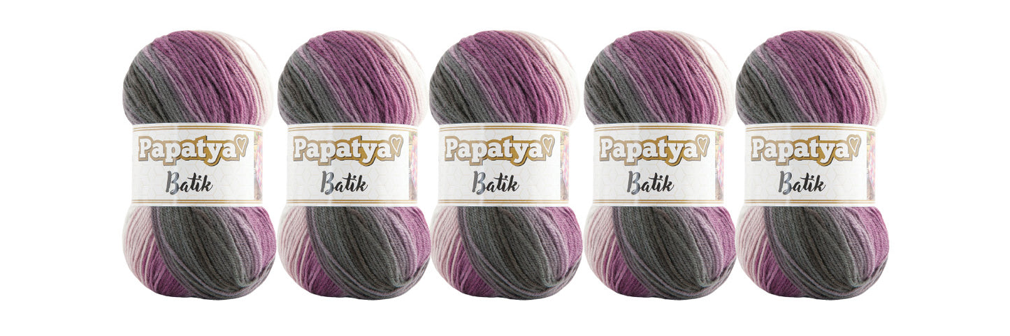 5 x 100g Papatya Batik DK Yarn