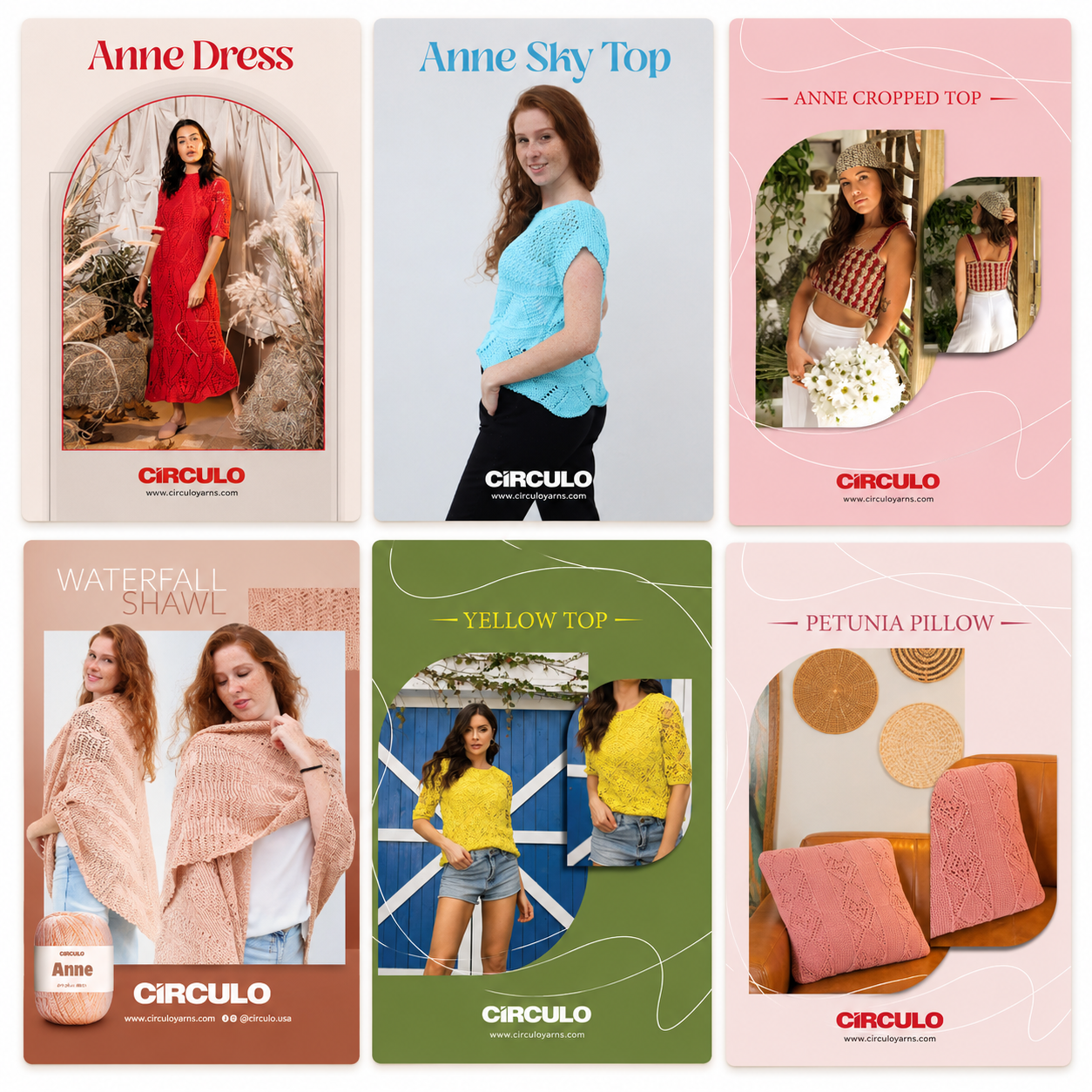 KNITTING & CROCHET PATTERN DOWNLOAD - Circulo Anne Cotton Yarns