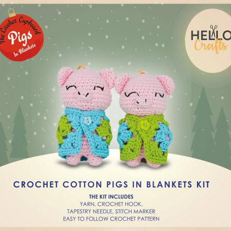 Knitty Critters - Pigs In Blankets Crochet Kit - Poppy & Percy
