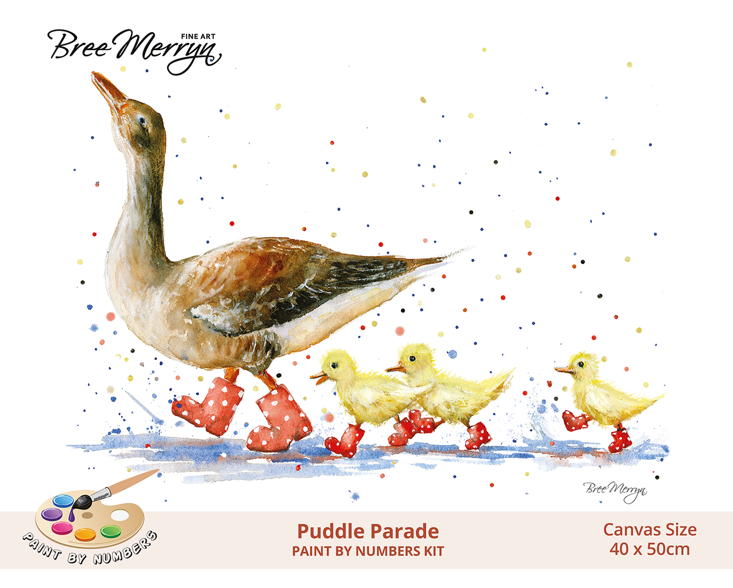 Bree Merryn Paint By Numbers 40cm x 50cm - Puddle Parade