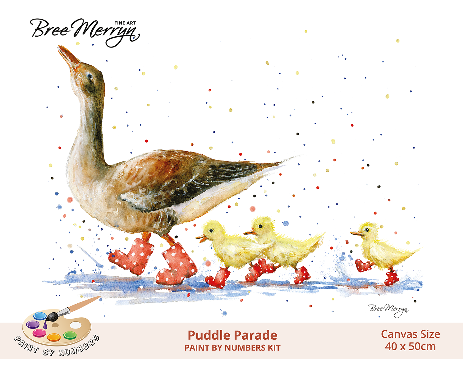 Bree Merryn Paint By Numbers 40cm x 50cm - Puddle Parade