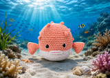 Knitty Critters Crochet Kit - Sea Snuggles - Percy Pufferfish