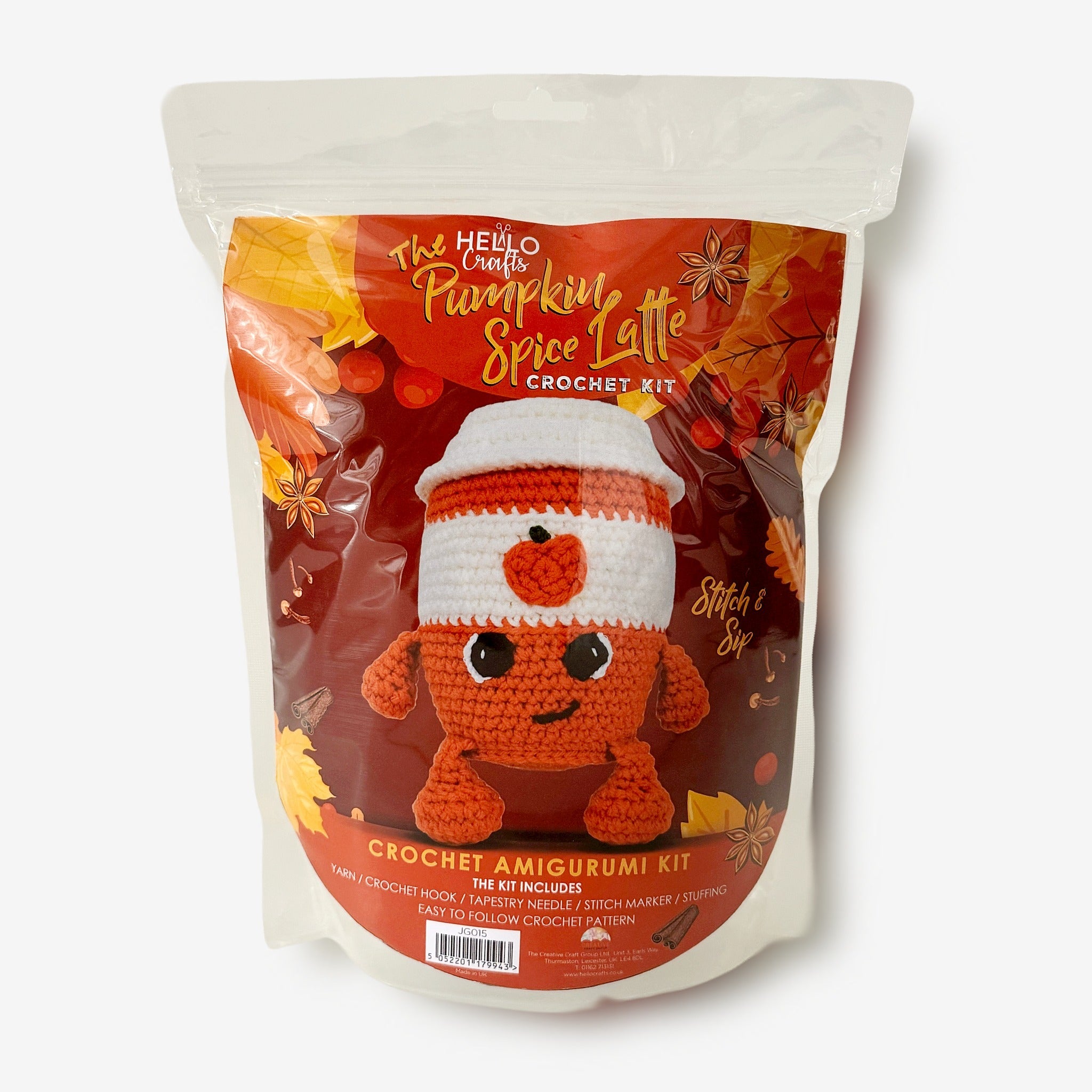 Knitty Critters - Amigurumi Crochet Kit - Pumpkin Spice Latte