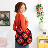 CROCHET PATTERN DOWNLOAD - FREE RED HEART IN THE BAG GRANNY CROCHET TOTE PATTERN