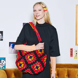 CROCHET PATTERN DOWNLOAD - FREE RED HEART IN THE BAG GRANNY CROCHET TOTE PATTERN