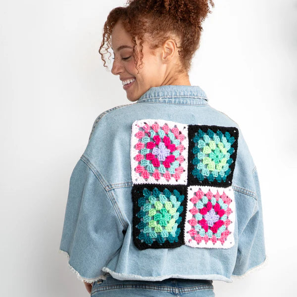 CROCHET PATTERN DOWNLOAD - CROCHET GRANNY BACK PATCH