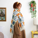 CROCHET PATTERN DOWNLOAD - Free Red Heart Crochet Granny’s Hug Scarf Pattern, Version 1