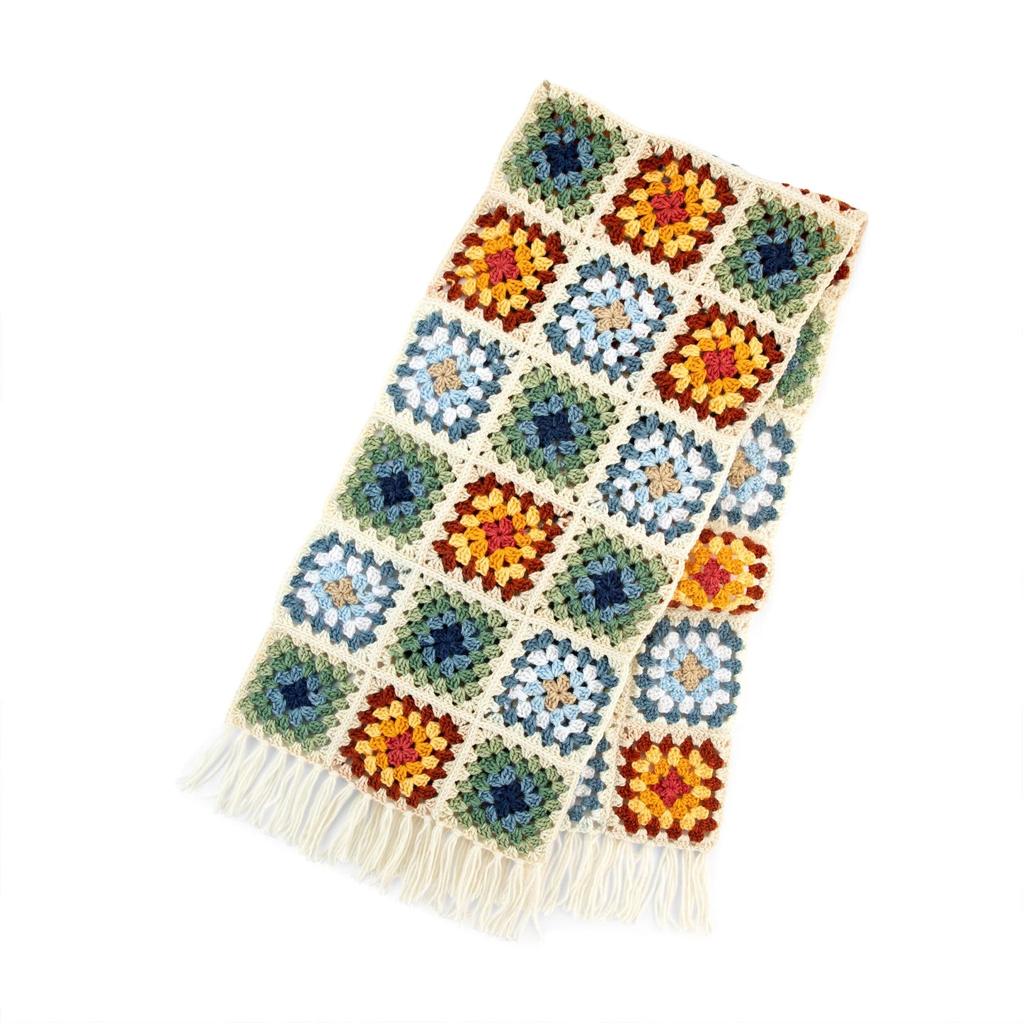 CROCHET PATTERN DOWNLOAD - Free Red Heart Crochet Granny’s Hug Scarf Pattern, Version 1