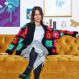 CROCHET PATTERN DOWNLOAD - FREE RED HEART COZY CROCHET GRANNY CARDIGAN PATTERN, XS/S/M/L