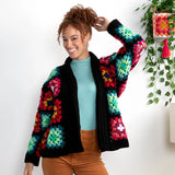 CROCHET PATTERN DOWNLOAD - FREE RED HEART COZY CROCHET GRANNY CARDIGAN PATTERN, XS/S/M/L