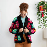 CROCHET PATTERN DOWNLOAD - FREE RED HEART COZY CROCHET GRANNY CARDIGAN PATTERN, XS/S/M/L