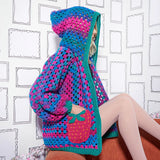 CROCHET PATTERN DOWNLOAD - FREE RED HEART STRAWBERRY PATCH CROCHET HEXI CARDIGAN PATTERN, XS/S