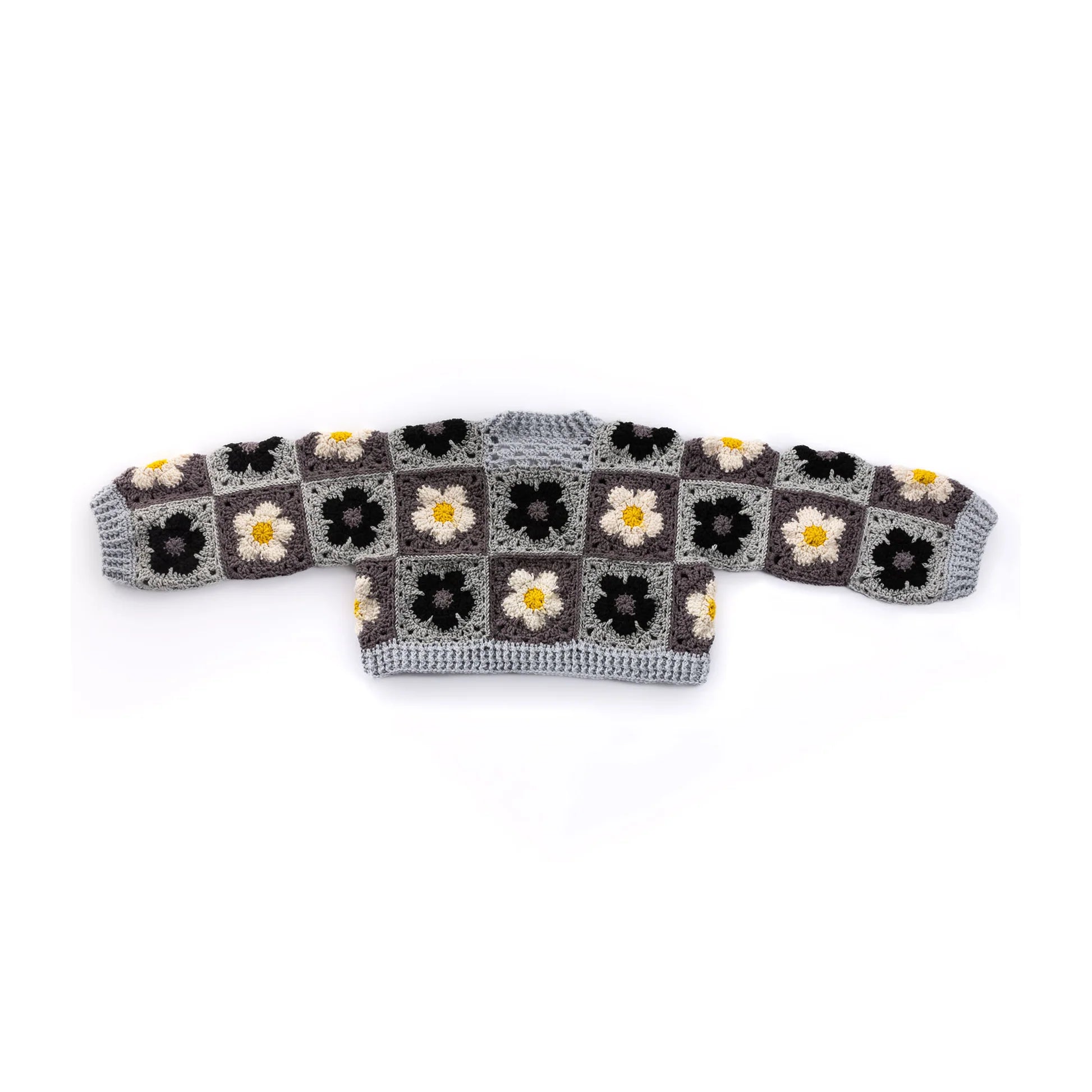 CROCHET PATTERN DOWNLOAD - Free Red Heart Crochet Flower Power Wrap Cardigan Pattern, XS/S/M/L