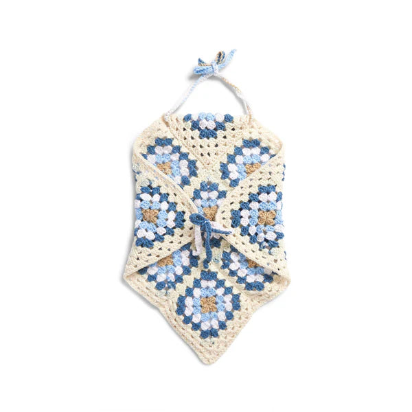 CROCHET PATTERN DOWNLOAD - FREE RED HEART CROCHET COASTAL GRANNY HALTER TOP PATTERN, XS/S/M