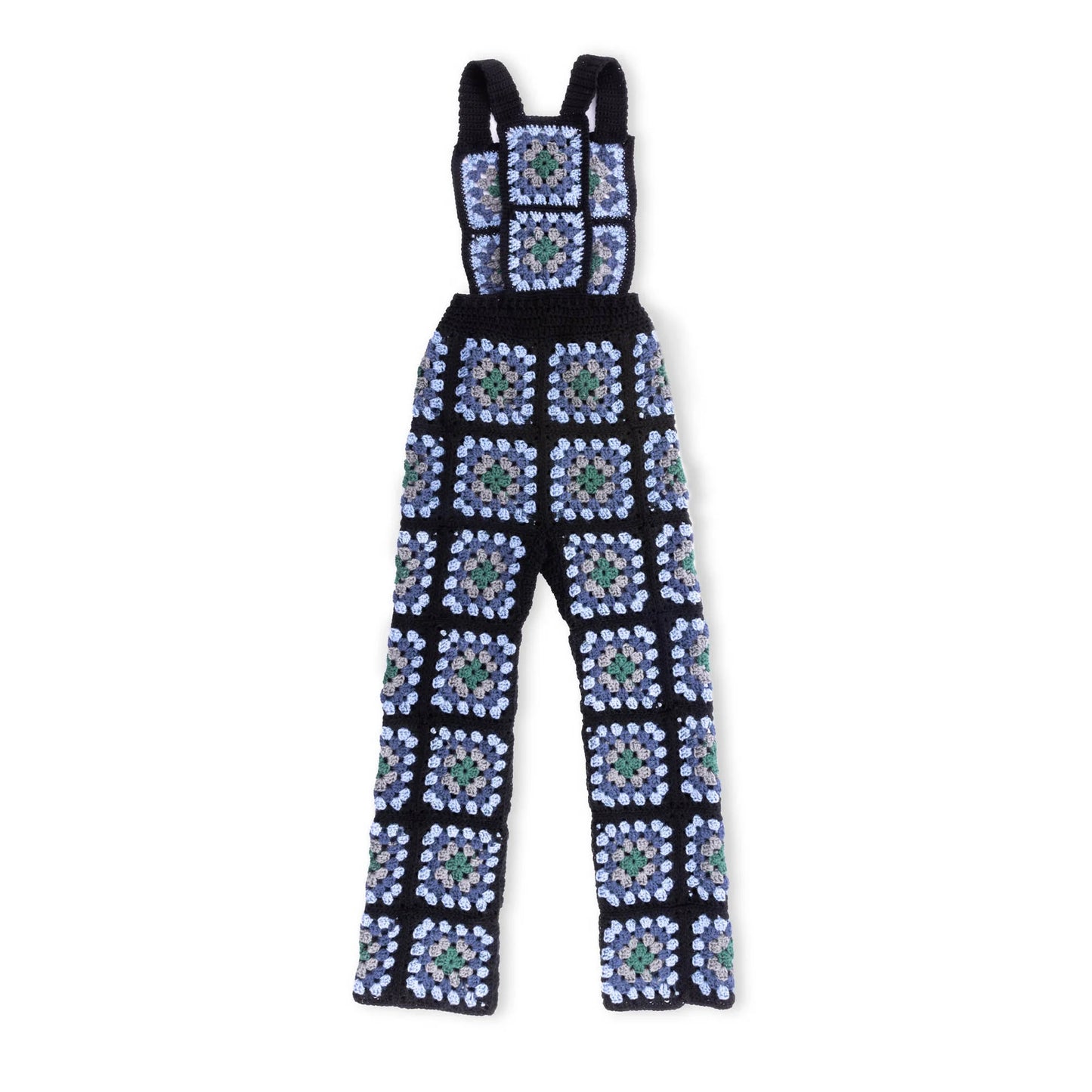 CROCHET PATTERN DOWNLOAD - Free Red Heart Crochet Granny Square Overalls Pattern, XS/S/M