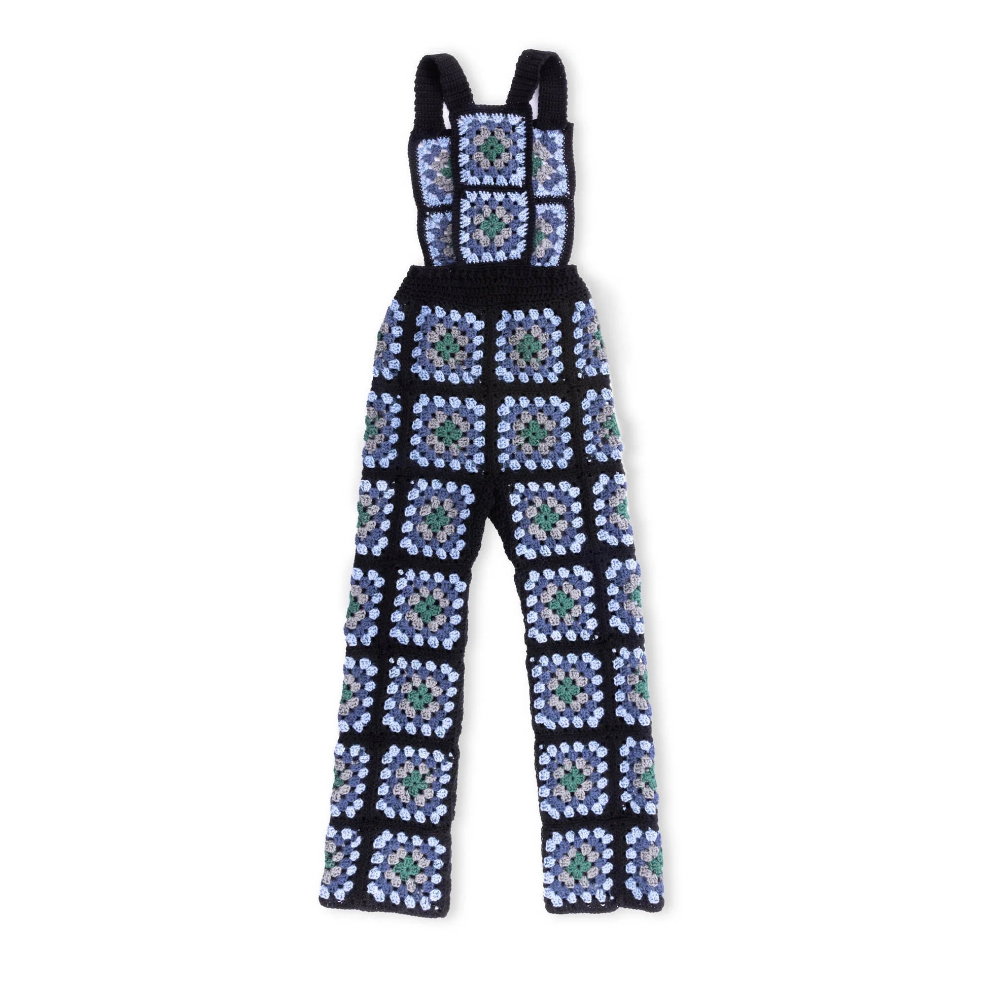 CROCHET PATTERN DOWNLOAD - Free Red Heart Crochet Granny Square Overalls Pattern, XS/S/M