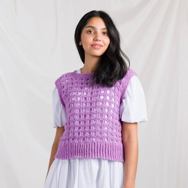 CROCHET PATTERN DOWNLOAD - FREE RED HEART CROCHET OPEN TO IT TOP PATTERN, XS/S