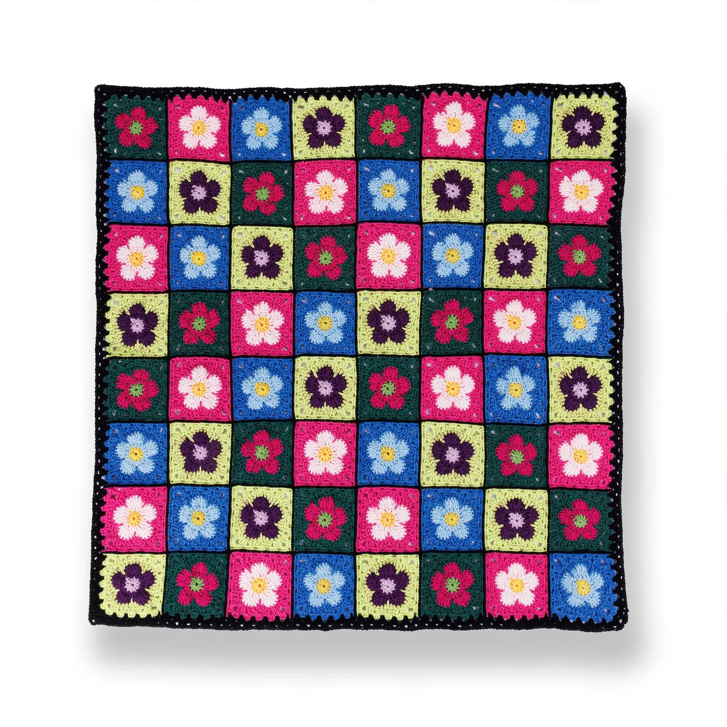 CROCHET PATTERN DOWNLOAD - Free Red Heart Crochet Flower Bed Blanket Pattern