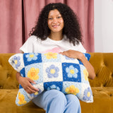 CROCHET PATTERN DOWNLOAD - Free Red Heart Crochet Bluebell Meadow Pillow Pattern