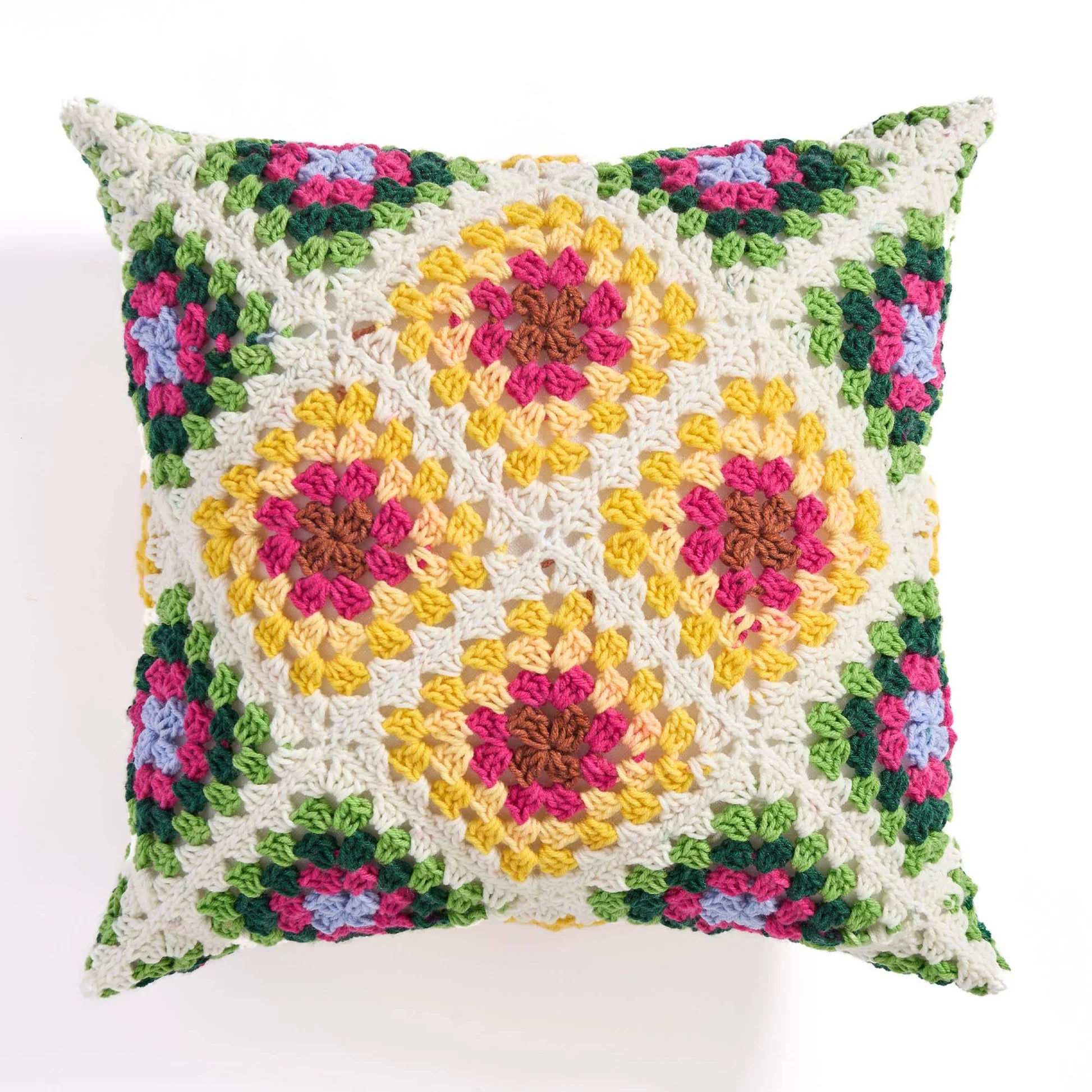 CROCHET PATTERN DOWNLOAD - Free Red Heart Rest Easy Crochet Pillow Pattern