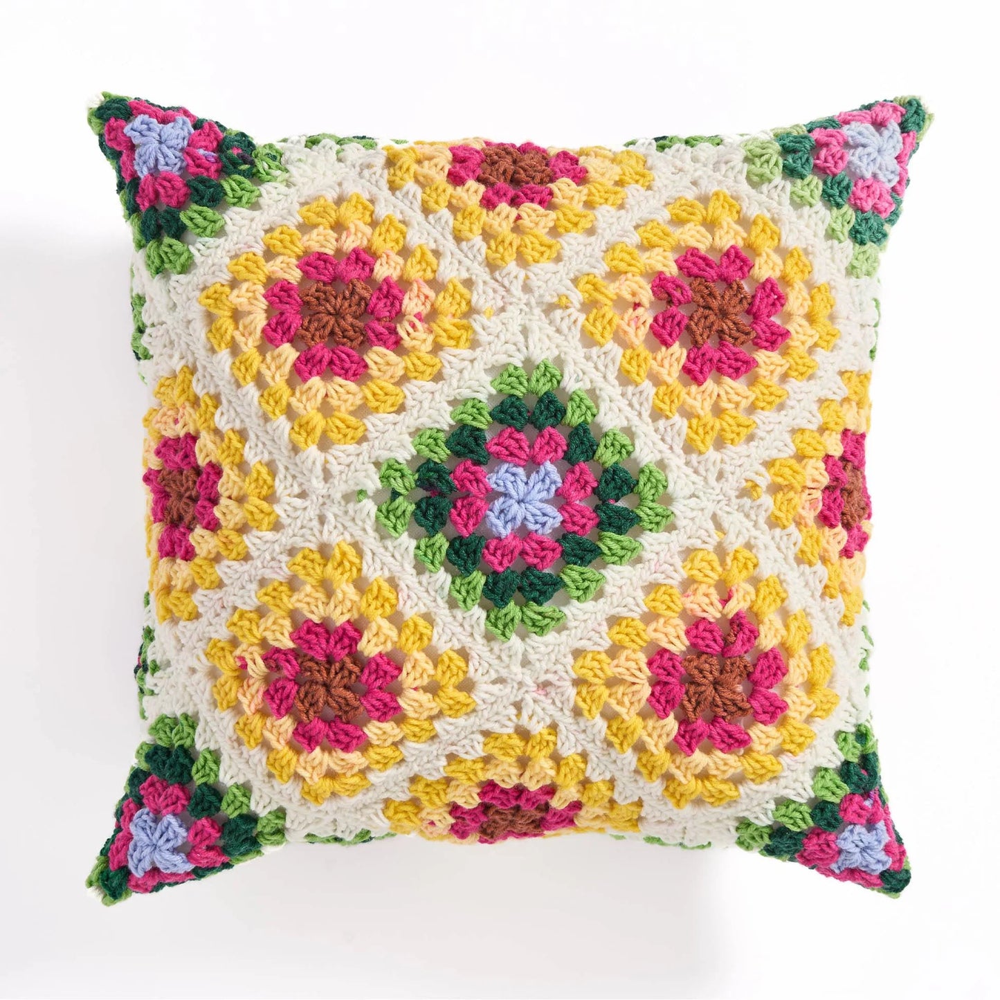 CROCHET PATTERN DOWNLOAD - Free Red Heart Rest Easy Crochet Pillow Pattern