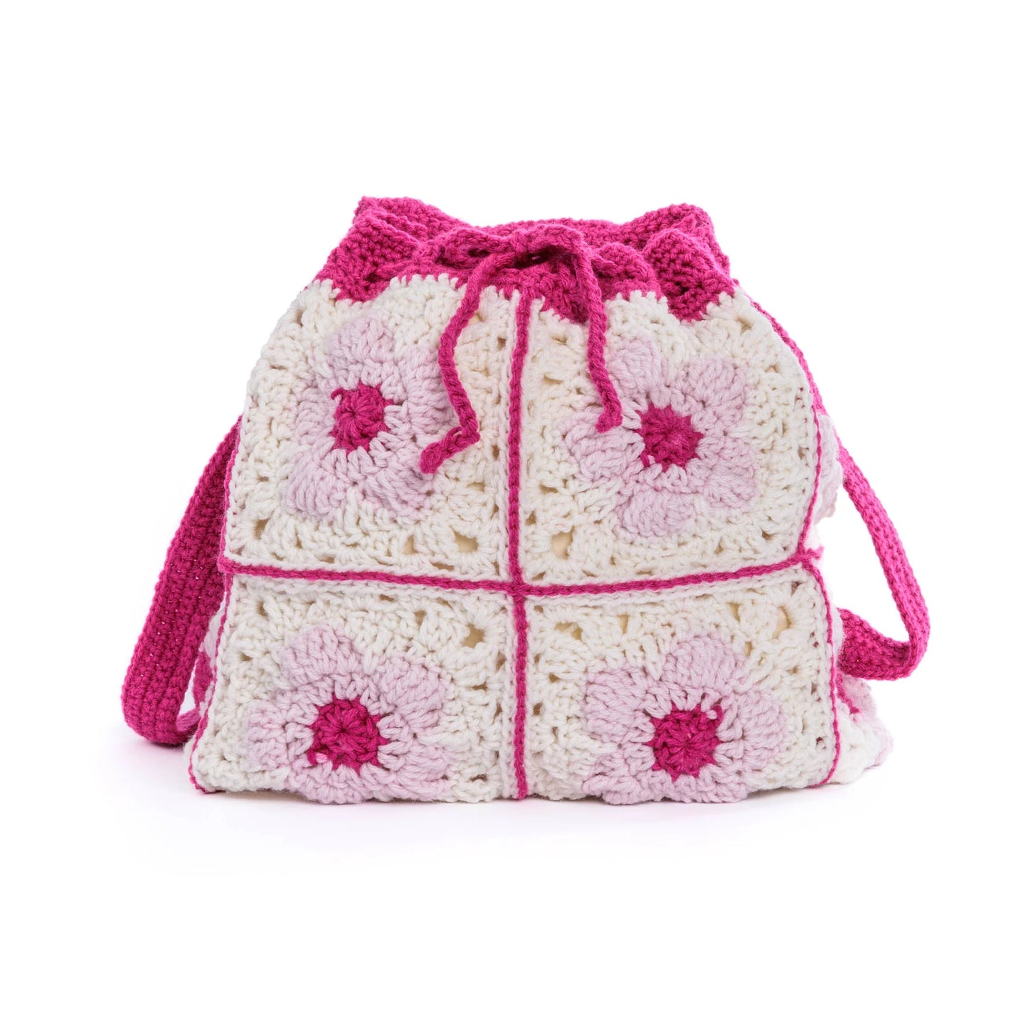CROCHET PATTERN DOWNLOAD - Free Red Heart Crochet Flower Power Backpack Pattern