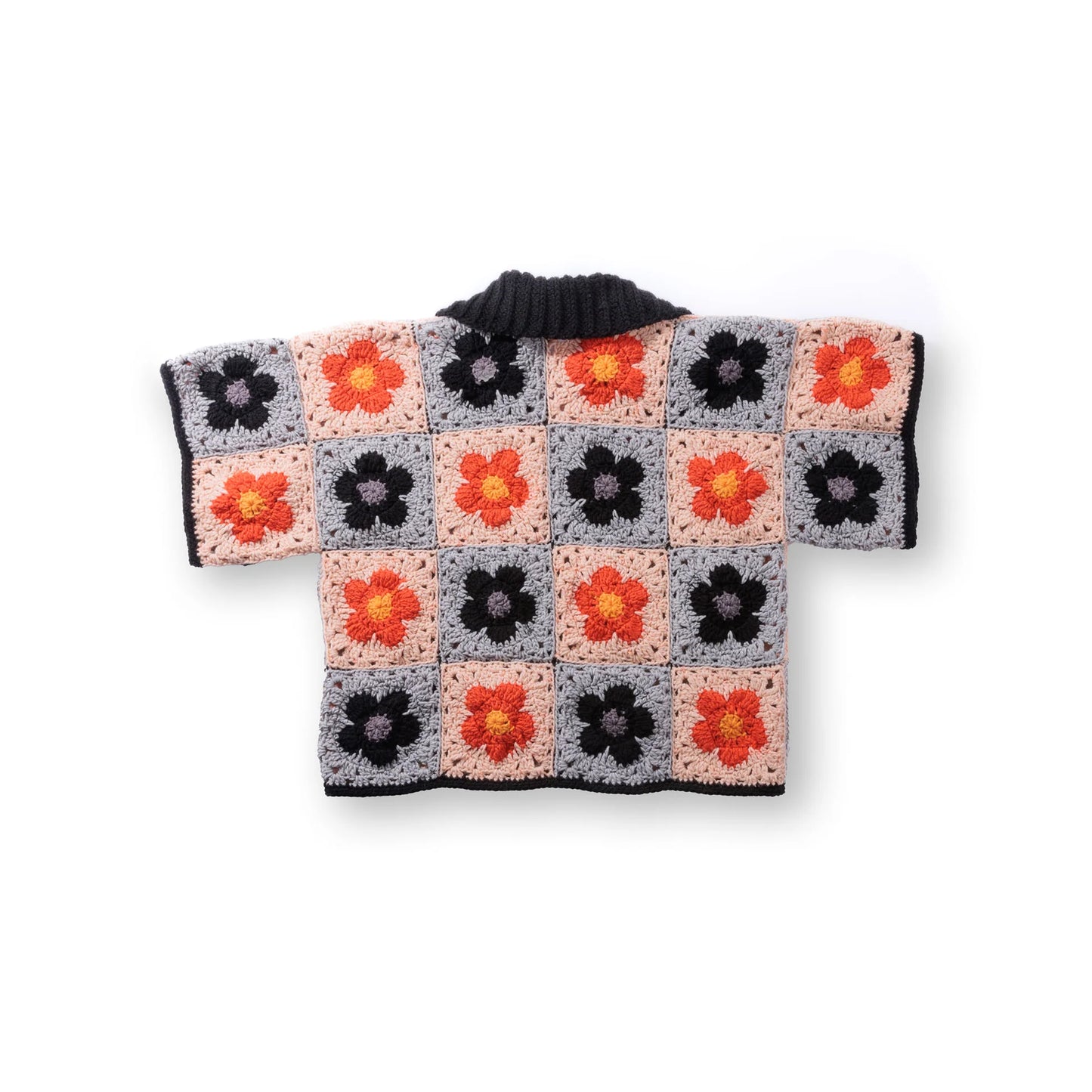 CROCHET PATTERN DOWNLOAD - Free Red Heart Crochet Blooming Grannies Cardigan Pattern, XS/S/M