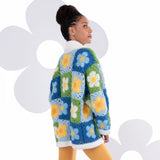 CROCHET PATTERN DOWNLOAD - Free Red Heart Crochet Cozy Posies Granny Cardigan Pattern, XS/S/M