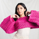 KNITTING PATTERN DOWNLOAD - FREE RED HEART SUNRAY PANELS KNIT SHRUG PATTERN, S