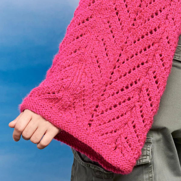 KNITTING PATTERN DOWNLOAD - FREE RED HEART SUNRAY PANELS KNIT SHRUG PATTERN, S